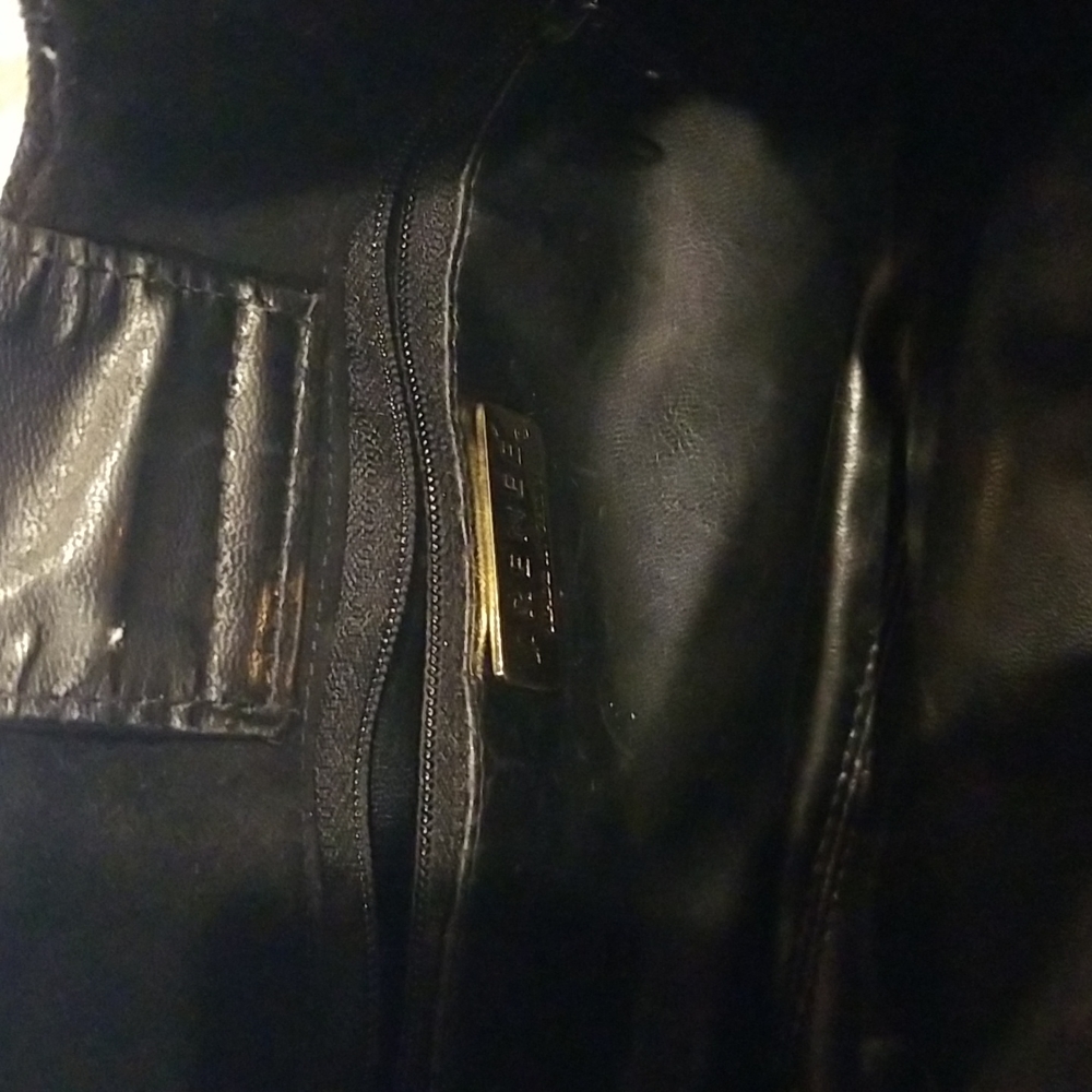 J Renee Black Suede Leather Embroidered Bag - Picture 9 of 12